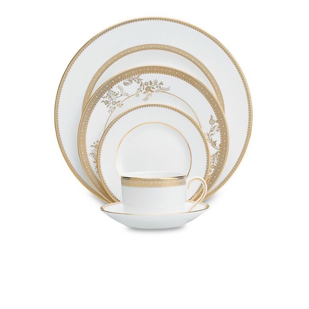 Vera Wang Wedgwood Lace Gold 5-Piece Place Setting